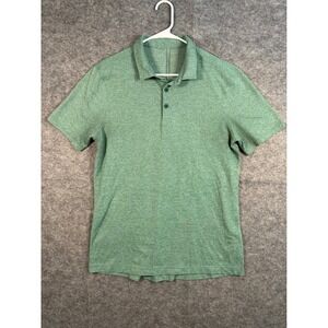 Lululemon Mens Polo Shirt Green Short Sleeve Athletic‎ Golf Sport Casual Top